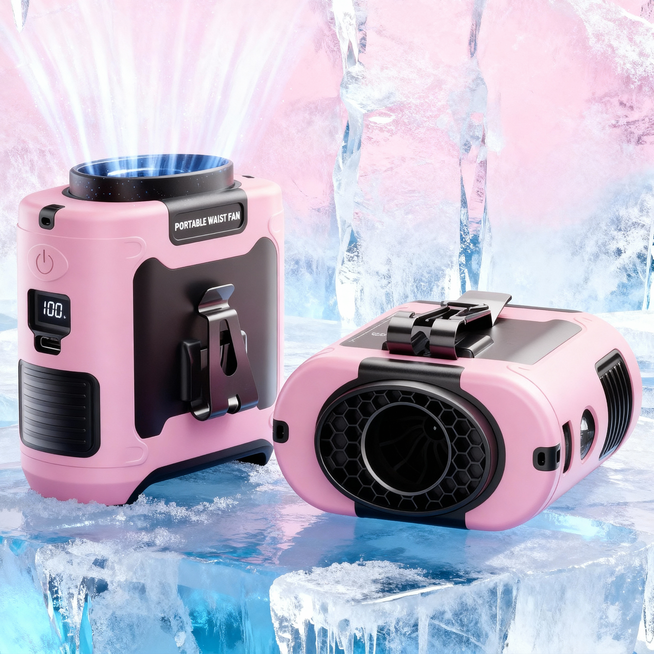 Heat Hero™ 3-in-1 Cooling Waist Fan with Powerbank & Flashlight