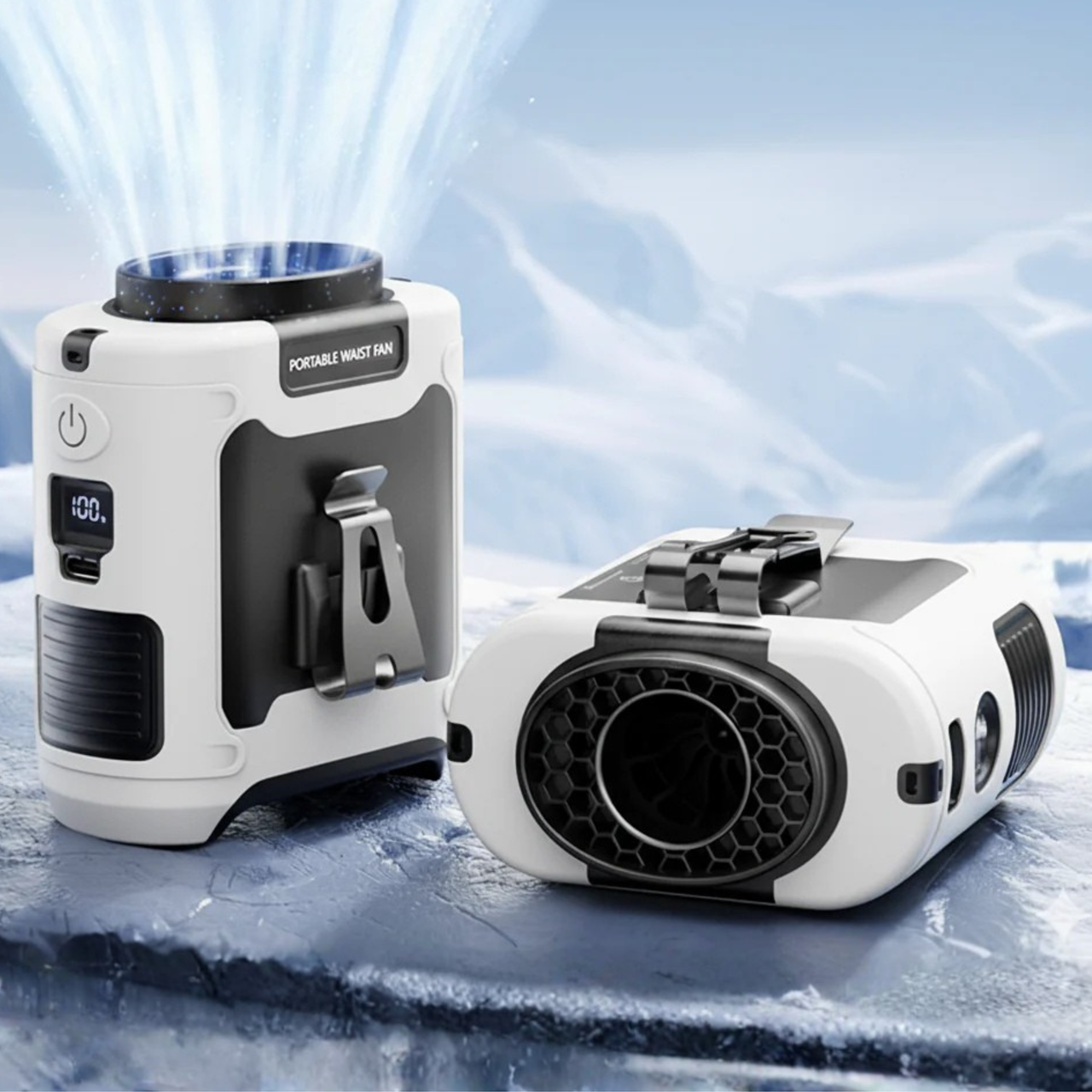 Heat Hero™ 3-in-1 Cooling Waist Fan with Powerbank & Flashlight