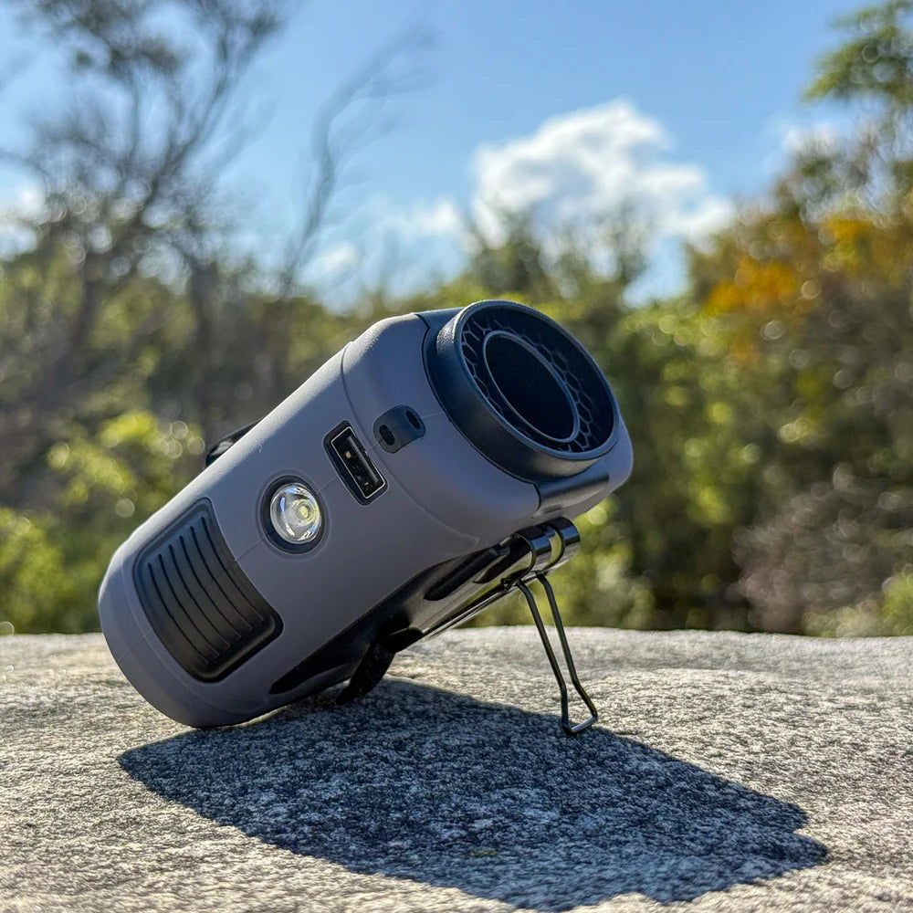 Heat Hero™ 3-in-1 Cooling Waist Fan with Powerbank & Flashlight